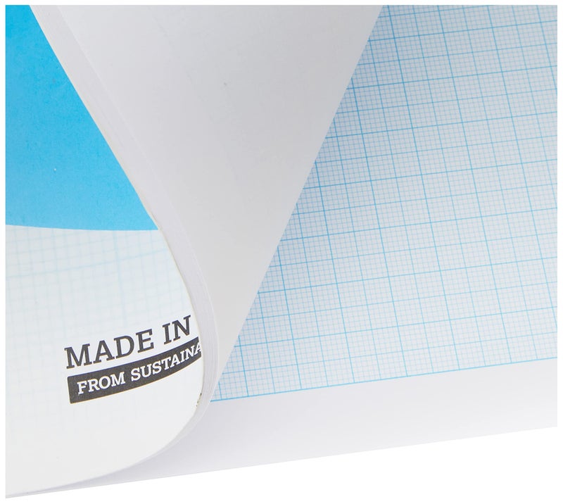Silvine A3 Graph Pad. 50 Sheets of Quality 90gsm Paper, Printed 1-5-10mm Graph. Ref A3GP - Image 3